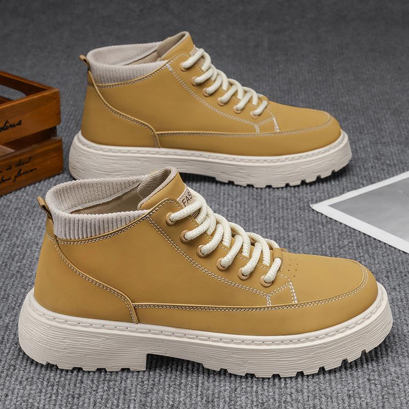 Новые мужские ботинки Мартин осенние черные высокие уличные ретро ботинки из кожи для инструментов повседневные универсальные модные туфли