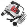 220V Electric Demolition Jack Hammer Rotary Jackhammer Electric Concrete Drill + 4 Chisels 5200BPM 1850W