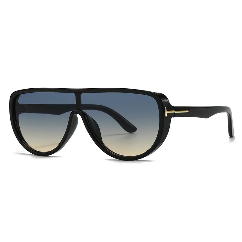 Модные Футуристические Круглые Плоские Солнцезащитные Очки Популярные за Рубежом Европейский и Американский Концепт Стильные Lh295