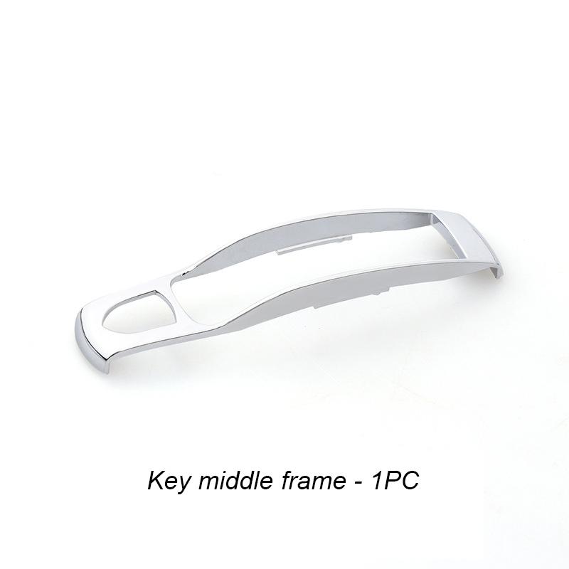 AABKQ1 For Porsche Cayenne Macan Panamera 911 718 Key Repair Kit Metal Frame Button Cover Tail Hanging Keychain Replacement Parts Set