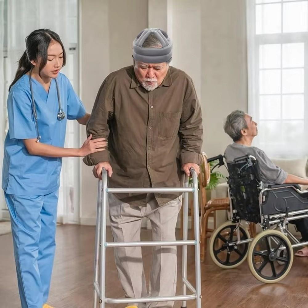 Breathable Cotton Elderly Anti-Fall Helmet Sponge Padded Anti-Fall Safety Hat Indoor Leisure