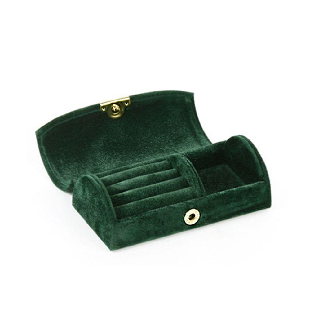 Solid Color Jewelry Display Tray Velvet Women Jewelry Box Finger Ring Box Portable Earring Box
