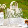 1pc Daisy-Themed PVC Gift Basket with Leaf Accents Cute Holiday Party Favor Bag for Christmas, Halloween, Thanksgiving
