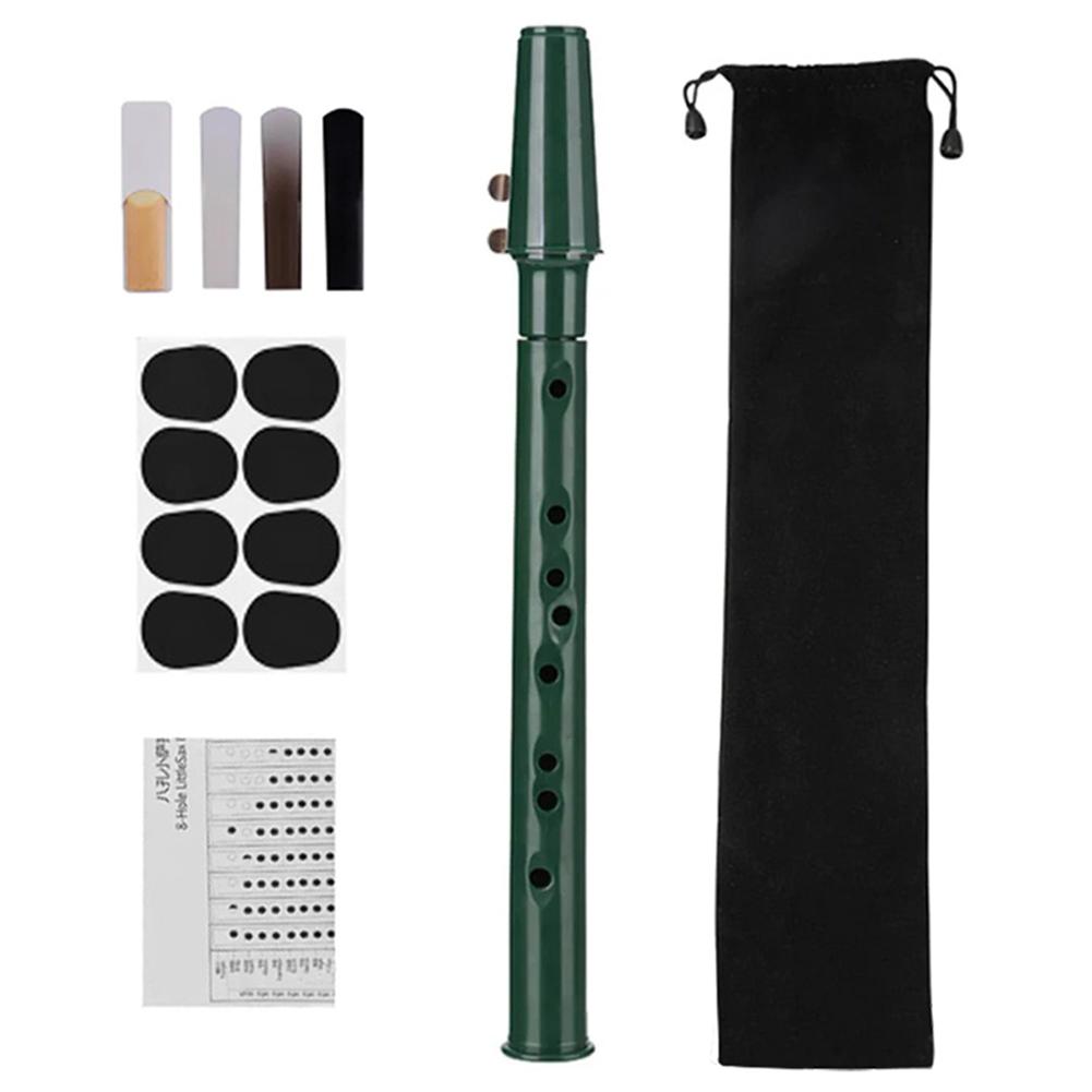 8-Hole Mini Pocket Saxophone with Accessories Portable Saxophone Instrument for Daily Practice Stage Performance