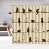 Cartoon Cute Animal Shower Curtain Cat Dog Anime Printed Bathroom Decor 3D Waterproof Bath Fabric Home Curtains For Children