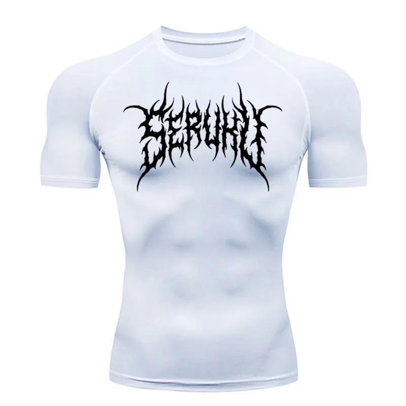 Men's Short Sleeve Compression Sports Shirt, Fitness T-Shirt, Summer Running, Quick Drying Top, Gym Workout, Bodybuilding S-3XL