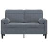 VidaXL 2-seater Sofa with Dark Grey Velvet Pillows 120 Cm, Sofa, Living Room Sofa, 2-seater Velvet Sofa, Sofa 3278210