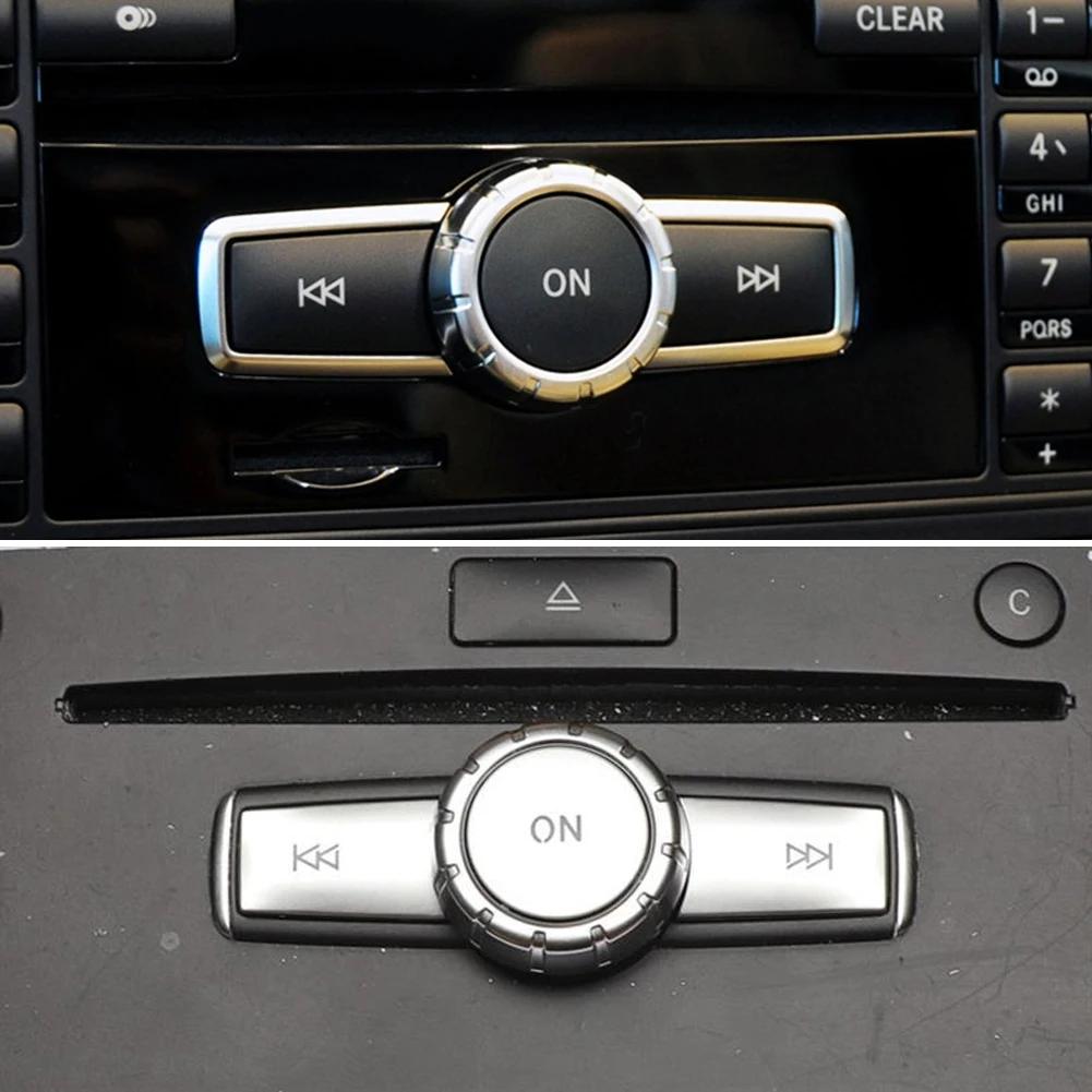 3Pcs/set Car Volume ON Buttons Cover Stickers Trim Auto Accessories For Mercedes Benz A B C ML CLS Class GLA200 ML GLK300 E260