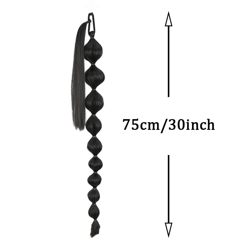 Парик-фонарь с пузырьками и хвостиком 30 дюймов, женский длинный синтетический парик с косичками, натуральный, для ролевых игр на Хэллоуин, вечеринка