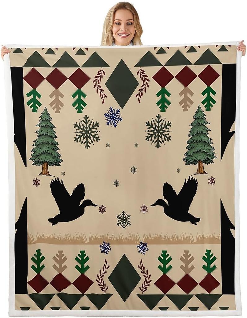 Bear blanket fiery forest design dark art pattern soft throw gothic decor bedroom textile horror accessory
