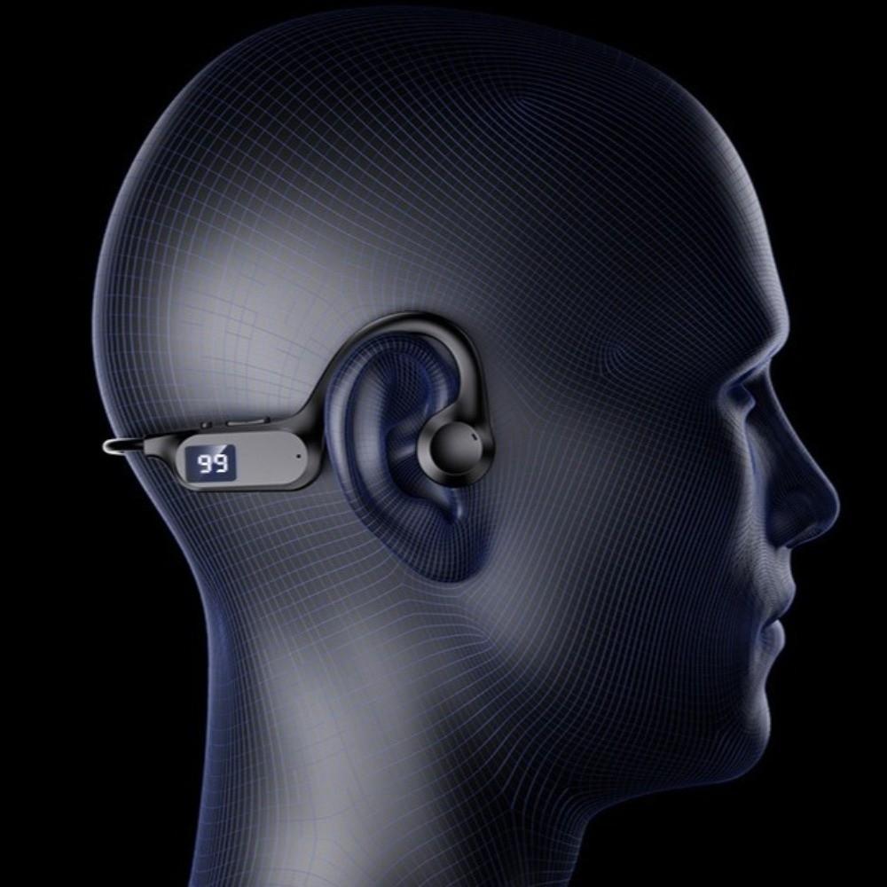 Built-in Mic Wireless Earphones Air Conduction Neck-Hanging Earbuds Headphones Outdoor Activities