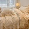 Cotton Bedding Four-piece Set Lace Quilt Cover Bed Sheet Pillowcase