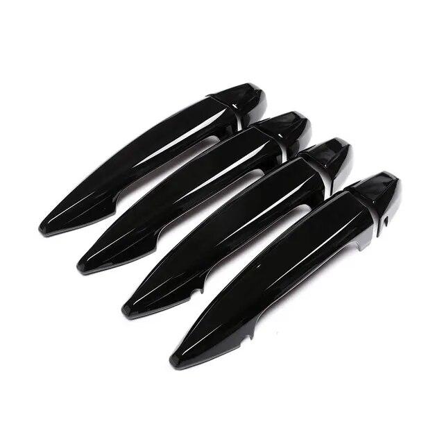 Стайлинг автомобиля, текстура из углеродного волокна, внешняя крышка ручки двери, защитная накладка для BMW X1 F48 X5 X6 F15 F16 2016 2017