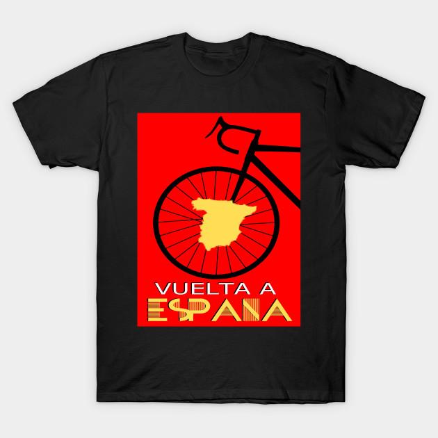 Asian Size Men Print T-shirt Ciclismo Vuelta A España/ Vuelta 2025 Vintage No-Cut Heat Transfer Print Cotton Tshirt