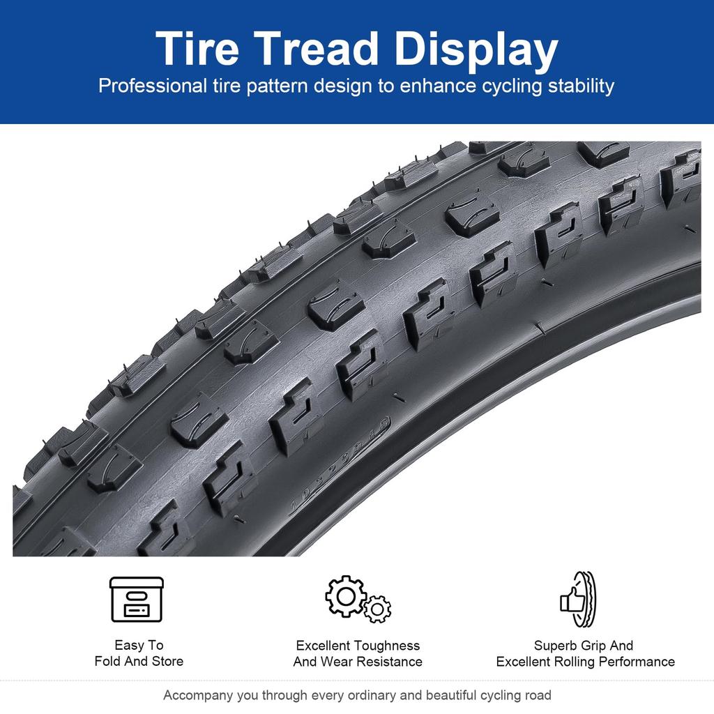 FengCan 27.5x2.10 Tire, 27.5x2.10 54-584 Bicycle Tire, Suitable for 27.5-inch Mountain Bikes and Cross Bikes, 2.10-inch Section Width (BQ039)