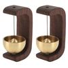 2pcs Self-Adhesive Shopkeepers Bell Wood Chime Hanging Door Bell Wooden Doorbell  For Home Garden