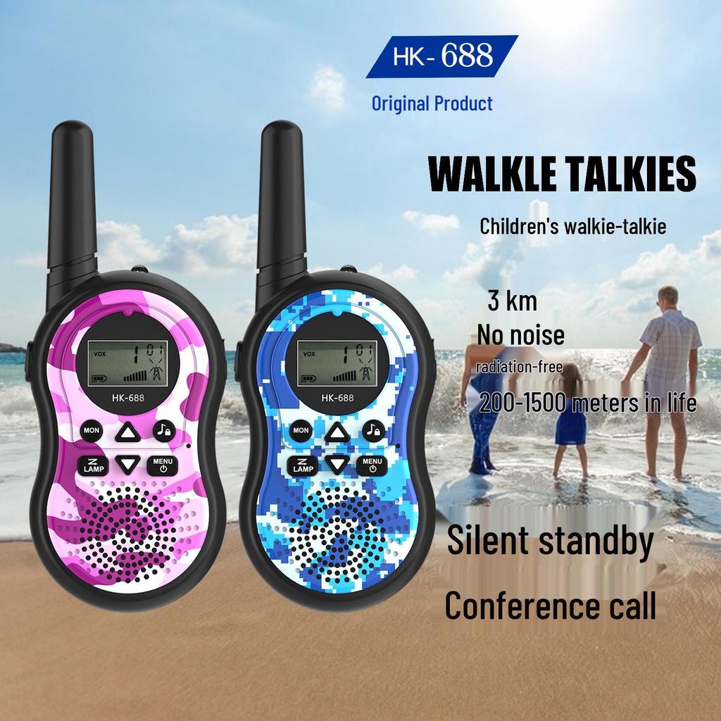 Children's Walkie-Talkie: Cartoon Handheld Two-Way Radio with Multiple Styles for 3km Range.
