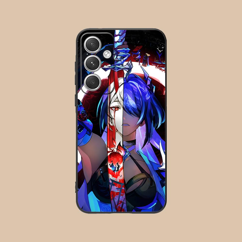 HSR Acheron Матовый ТПУ Чехол для Мобильного Телефона для Samsung Galaxy S26 S25 S24 S23 S22 S21 S20 Note20 Plus FE Ultra Цветной Чехол