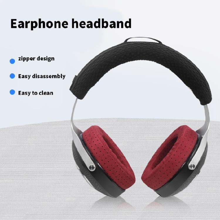 Чехол-повязка на оголовье наушников для Focal Clear mgPro. Удобная посадка, качественная ткань, защита, с гладкими открывающимися молниями