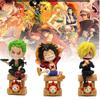 Тема One Piece Мультяшный персонаж Луффи Зоро Санджи Игрушка из ПВХ материала Подарок Кукла