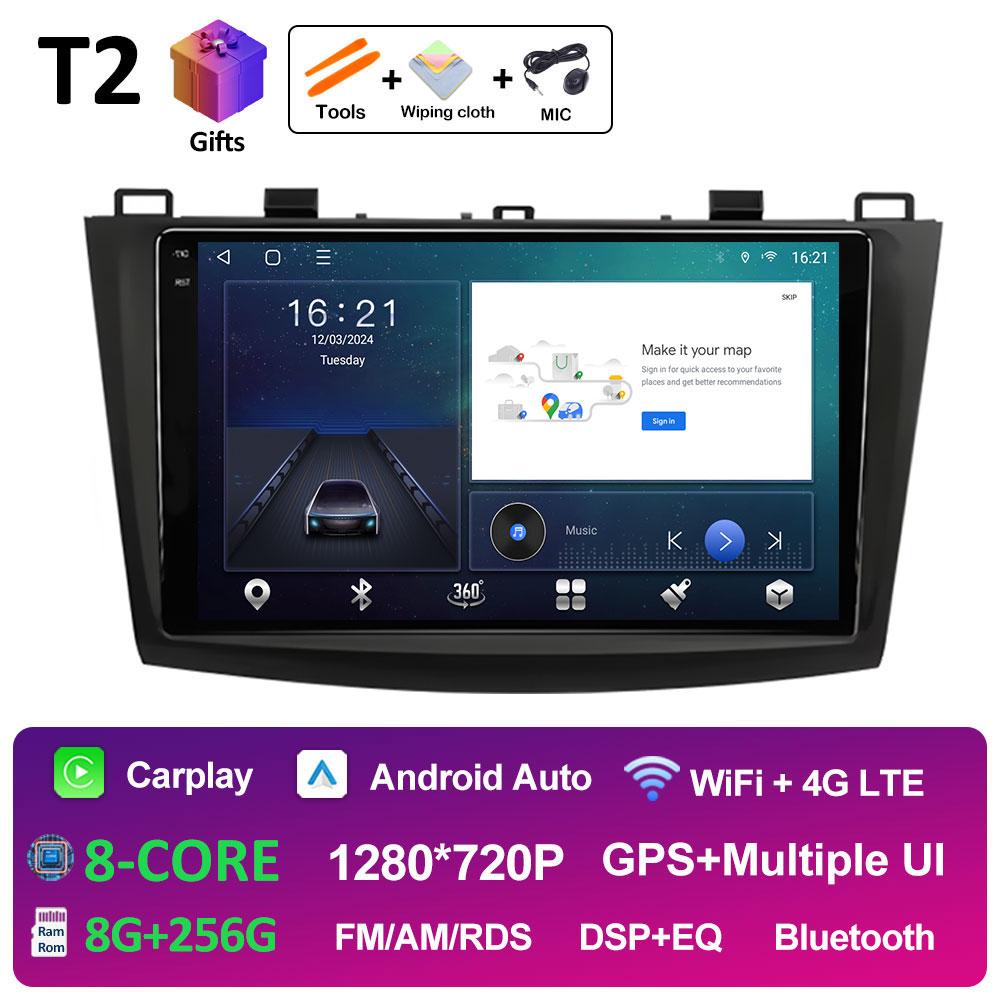 Мультимедийный проигрыватель для Mazda 3 2009 2010 2011 2012 2013 Android Auto Вентилятор охлаждения DSP Стерео Беспроводной Carplay QLED IPS Экран WIFI