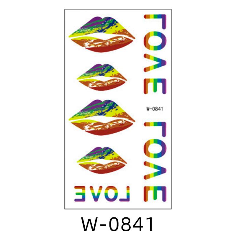 Мультяшная тату-наклейка водостойкая радужная цветная личность милая тату-наклейка детская временная татуировка