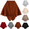 Ladies' Fashionable Cashmere Shawl With Hollowed Out Knitted Western- Button Scarf For Warmth, Small Cape