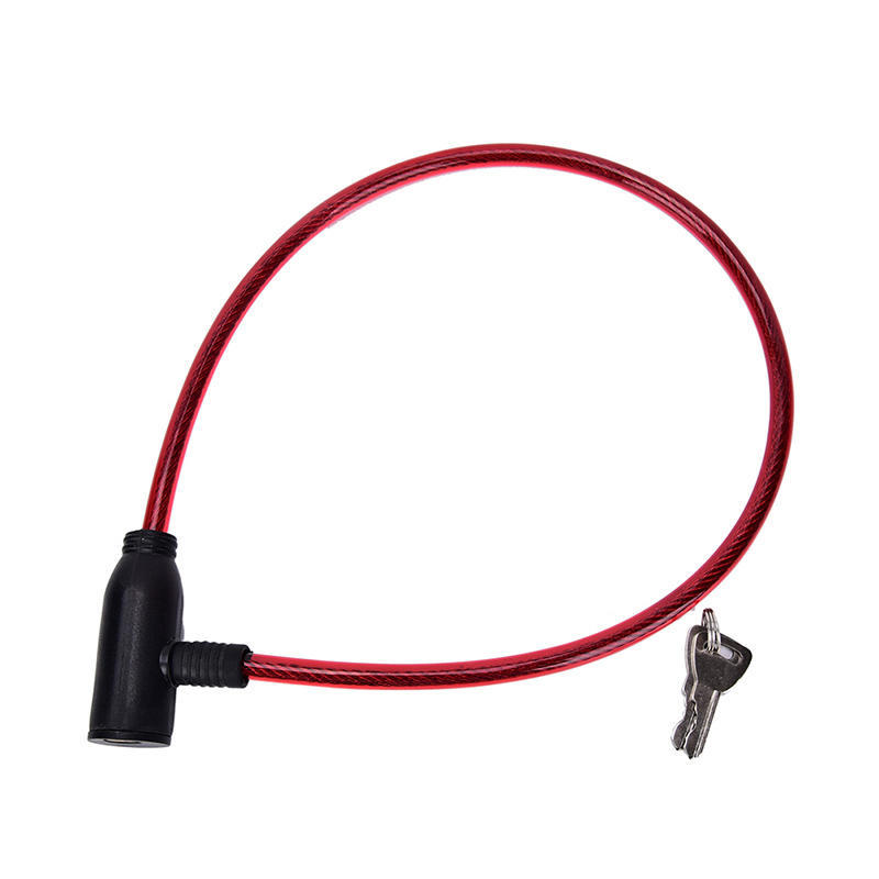 1 шт. Велосипедный трос 8X640 мм противоугонный замок безопасности для велосипеда, самоката с 2 ключами