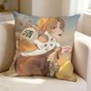 NNatsumes Book of Friends TTakashi Natsume Pillow Case Square DoubleSided Sofa Cushion Cover Bedroom Bedside Pillow