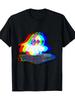 House Music Halloween Techno Rave Party T-Shirt - 220g 100% Cotton, Black with V