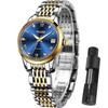 Bracelet Mechanical Watch High Quality Stainless Steel Water Resistant To 3 Women's Watch, Easy-to-read Watch, Included, - - Calendar, ATM,