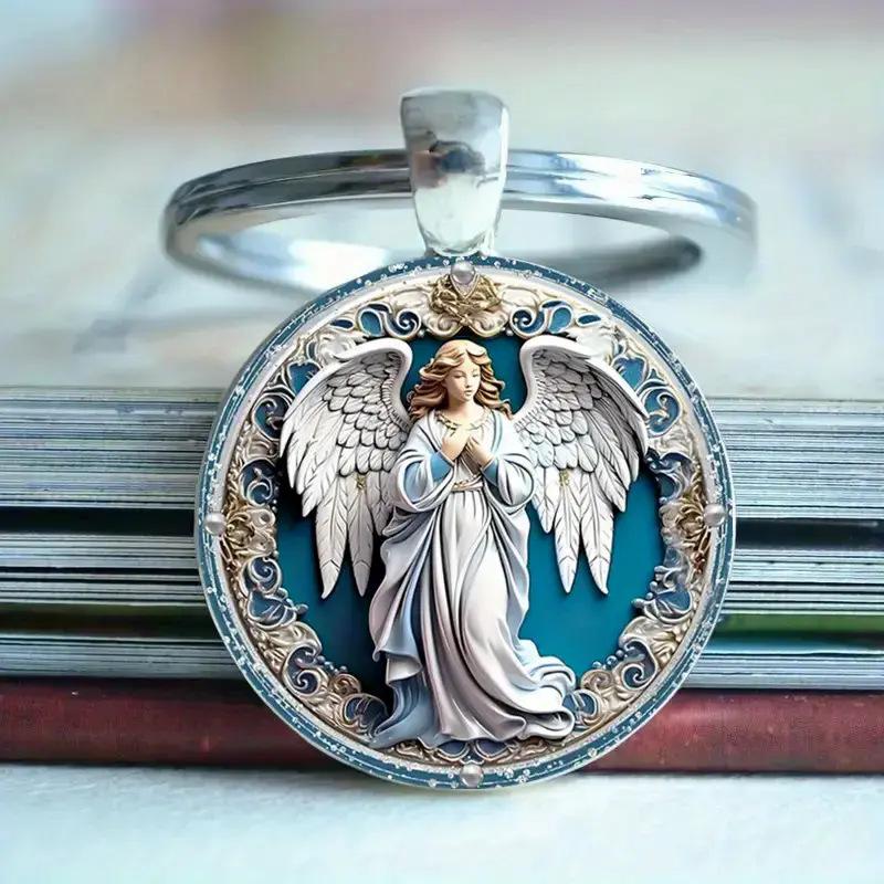 Брелок-подвеска Badge Time Gemstone Cross Border Accessories Metal Keychain