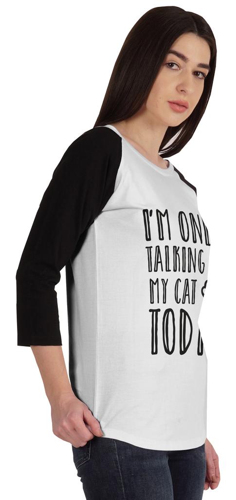 Inkmeso Я сегодня разговариваю только со своим котом. Милые футболки для любителей кошек.