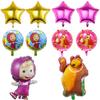 10 шт. Маша и Медведь Украшения на День Рождения Воздушные шары для детей