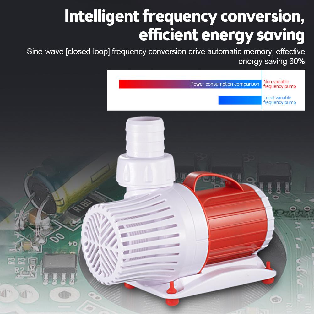 Водяной насос-амфибия с переменной частотой, 7000 л/ч, ультра тихая технология синусоидальной волны, DC24V для аквариума