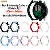 LUJING Watch Case for Samsung Galaxy Watch 5 4 40mm 44mm PC Matte Case Galaxy Watch 5 Pro 45mm Protective Bumper Shell for Galaxy Watch