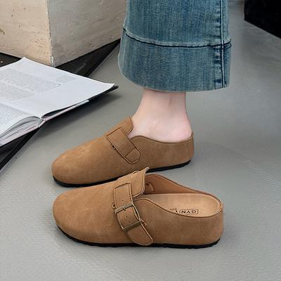 Модные домашние тапочки Платформа Женские Роскошная обувь Пантофли Слайды Закрытый носок Мягкие Дизайнерские 2025 Модные Ретро Тапочки Повседневные Женские Ш