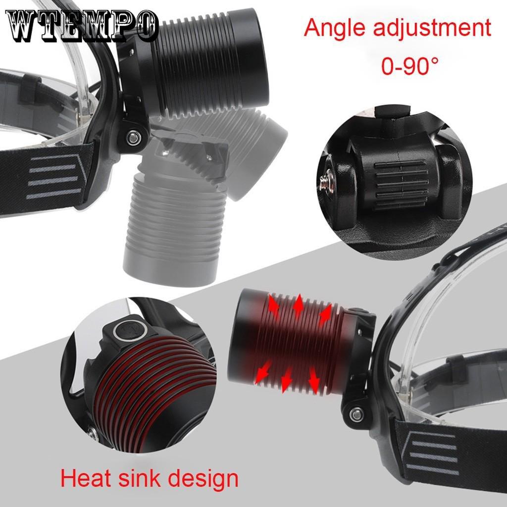 Налобный фонарь ST-XHP70 светодиодный перезаряжаемый фонарик с зумом 18650 Light