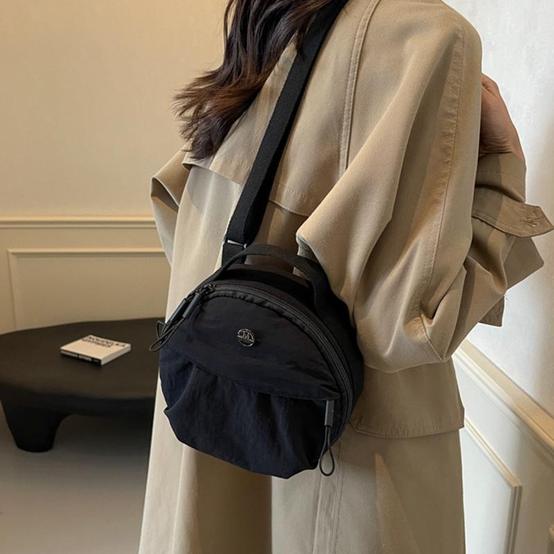 Женская повседневная нейлоновая сумка кроссбоди с регулируемым ремешком, винтажная однотонная маленькая сумка на плечо, подкладка из полиэстера для повседневного использования AVE