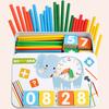 Детские счетные часы, обучающие палочки с цифрами, магнитные арифметические наклейки, обучающие игрушки для учеников раннего образования