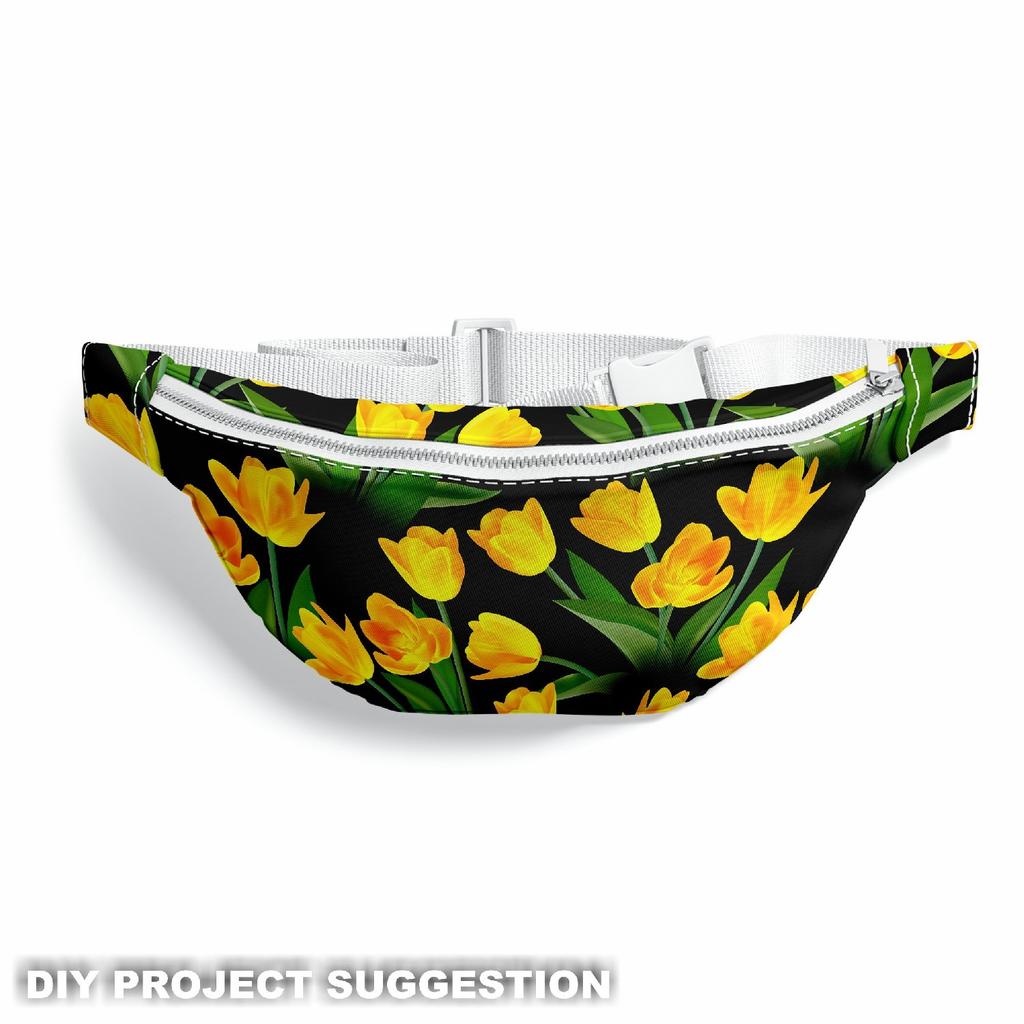 Outdoor Dekostoffe Oxford - Motiv Gelbe Tulpen