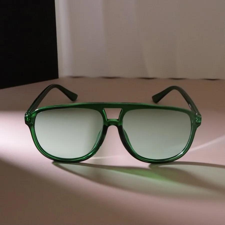 Роскошные Солнцезащитные Очки Большой Оправы Женские Мужские Квадратные Солнцезащитные Очки Женские Повседневные Зеленые Цвета Зеркальные Дизайнерский Бренд Мода