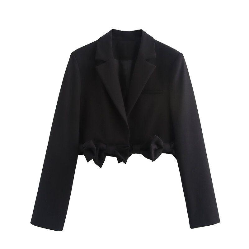 Fashion Wind 2024 Autumn New Arrival Female Stylish Bows Long Sleeves Short Casual Suit Jacket 2010792