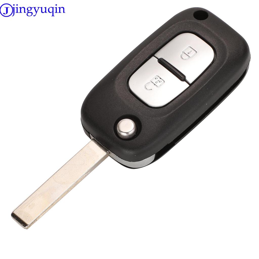 Jingyuqin 2/3 Buttons Remote Flip Folding Car Key Shell Case Fob Uncut Blade For Renault Clio 3 Megane 3 Kangoo Modus