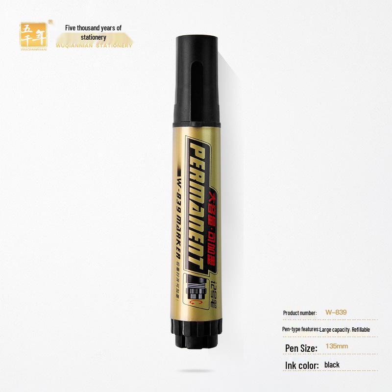 5000 Year Red Quick-Drying Waterproof Oil-Based Marker Pen, Non-Erasable with Logo Printing