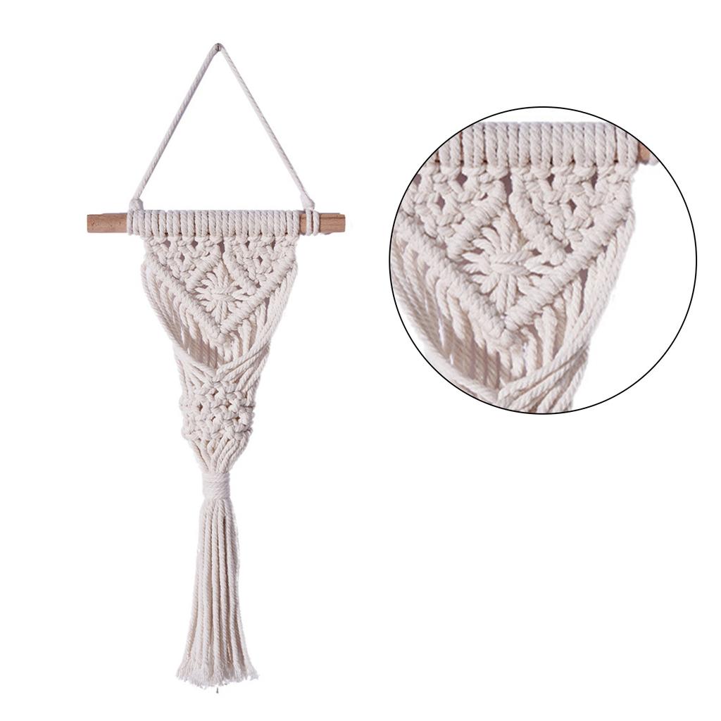 Dried Flower Mesh Basket Handwoven Cotton Rope Macrames Plant Holder Stand Wall Hangings Pocket Indoor Home Decorations
