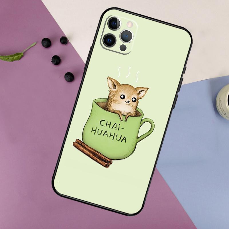 Чехол с цветочным рисунком и мордочкой чихуахуа для iPhone 16 15 14 13 12 11 Pro Max 7 8 Plus XR XS Max X Защитная крышка для телефона