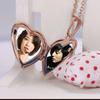 Fashion Lover Chain Jewelry Heart Shaped Pendant Photo Picture Locket Necklace