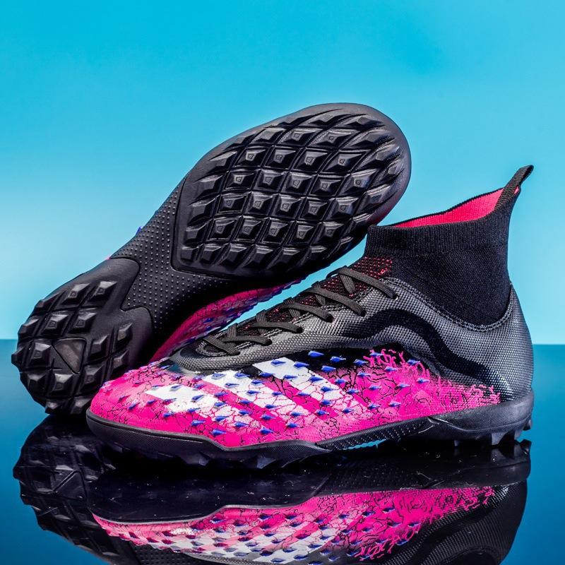 Teen Adult Student Male Long Nailed Shredded Nailed High Top Soccer Shoes