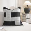 Geometric Weaving Patterns Silk Texture Throw Pillow Cover Zipper Closure Cushion Cover  Sofa